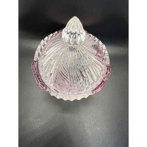 Vintage Anna Hutte Bleikristal Crystal Candy Dish, Decorative Glass Dish & Lid - Picture 9 of 10